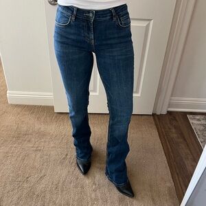 Zara Dark Blue Flare Jeans